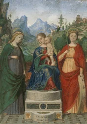 Vierge et Enfant en trône entre les saints Cécile et Catherine d
