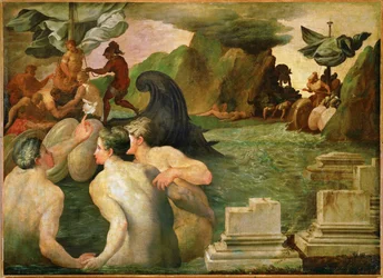Ulysse et les sirènes (huile sur toile)