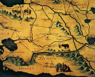 Route de Marco Polo à travers les déserts orientaux, carte de la Tartarie