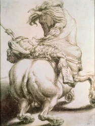 Cavalier transpercé par une lance, 16ème siècle