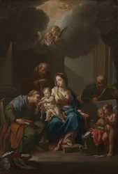 Esquisse de Présentation pour "La Sainte Famille avec les Saints Anne, Joachim et Jean-Baptiste" (pour Santa Maria in Via Lata, Rome)