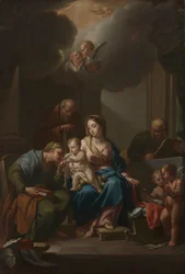 Esquisse de présentation pour La Sainte Famille avec les saints Anne, Joachim et Jean-Baptiste, vers 172