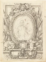 Dessin pour un panneau avec le portrait d