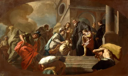 Rêve de Saint Benoît par Francesco De Mura (détail)