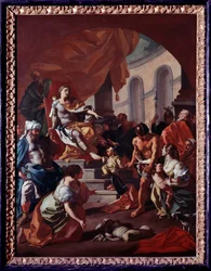 Jugement de Salomon Peinture de Francesco de Mura (1696-1782) Museo dell