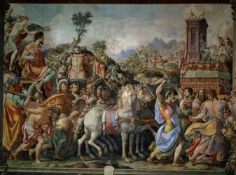 Le Triomphe de Marcus Furius Camillus (447-365 av. J.-C.), de la Sala dell