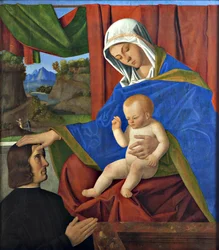 Vierge et enfant avec un donateur