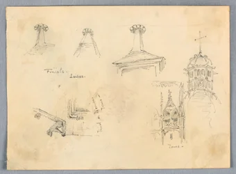 Esquisses architecturales, Loches et Tours