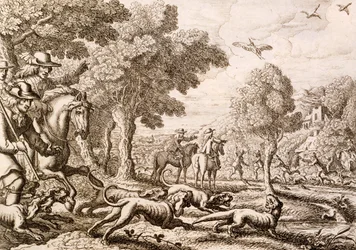 Chasse à la loutre près d