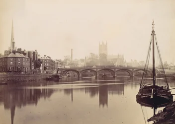 Worcester. Depuis le Severn, années 1870
