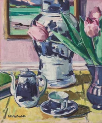 Nature morte avec tulipes et Iona