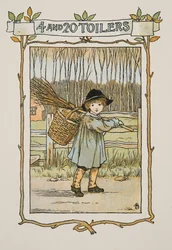 Vignette tirée de Four and Twenty Toilers, pub. 1900 (lithographie couleur)