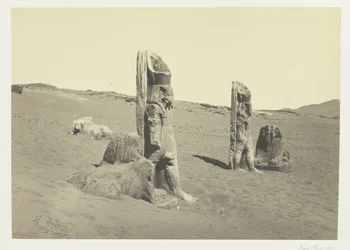 Colosses et Sphynx à Wady Saboua, Nubie