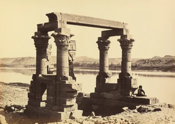 "Égypte et Palestine": ruines du temple de Wady Kardassy, Nubie