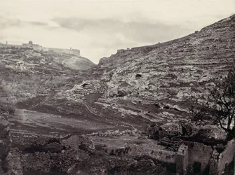 Mont Moriah, Jérusalem, depuis le puits d