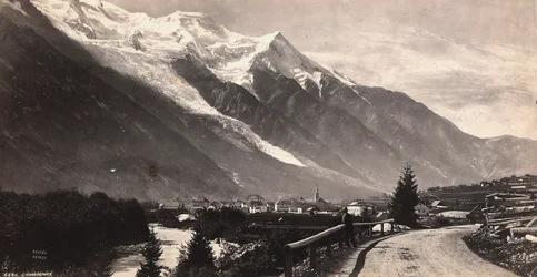 Vue panoramique de Chamonix-Mont Blanc, en France