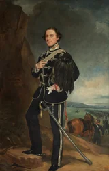 Le 2e Lord de Tabley en tant que colonel commandant de la cavalerie Yeomanry de l