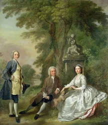 Jonathan Tyers (d.1767) et sa fille, Elizabeth, et son mari, John Wood, c.1750-52