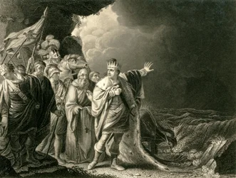 Canute réprimandant ses courtisans, vers 1840
