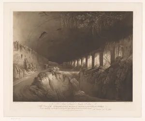Vue des ruines souterraines de la Villa de Mécène à Tivoli