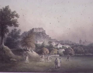 Édimbourg depuis les liens de golf de Bruntsfield, fin du 18ème ou début du 19ème siècle