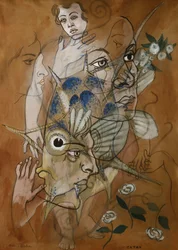 Catax, vers 1929 (huile, gouache, aquarelle et crayon sur carton)