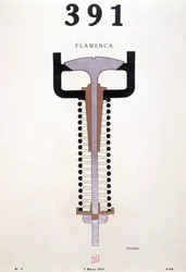 Couverture du "391" de Picabia (1879-1953), n° 3 du 01/03/1917 (lithographie)