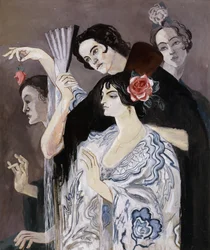 Spanish Women ; Femmes Espagnoles, c. 1924-25 (gouache sur carton)