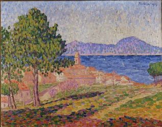 Vue de Saint-Tropez depuis la citadelle (huile sur toile)
