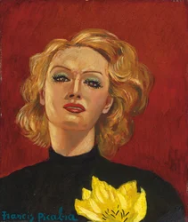 Femme à la fleur jaune, vers 1941-2 (huile sur carton)