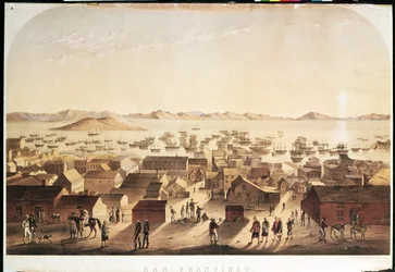 Vue générale de San Francisco, publiée par M et N Hanhart, c.1850-52