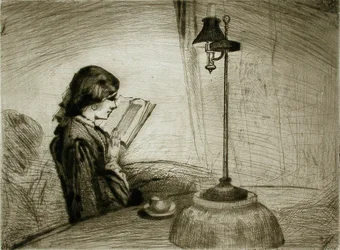 Une dame qui lit