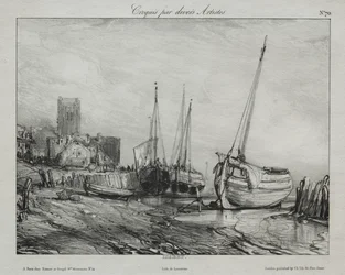 Bateaux de pêche le long de la plage
