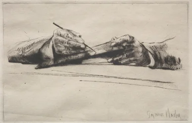 Mains en pointe sèche