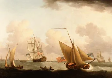 Navires au large de la Côte Néerlandaise
