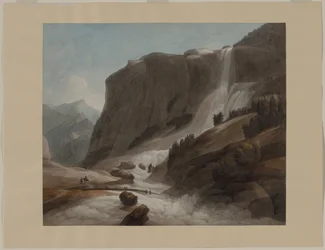 Cascade entre Chiavenna et le mont Splügen, 1784
