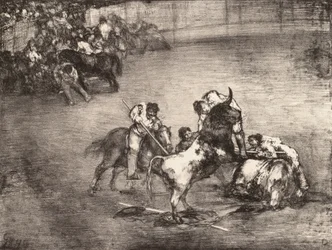 Un picador attrapé par un taureau, des 