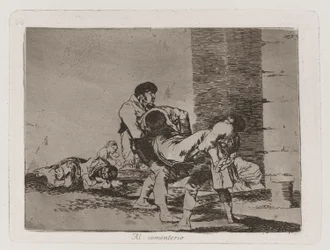 Au cimetière, Planche 56 de Los desastres de la guerra (Les désastres de la guerre)