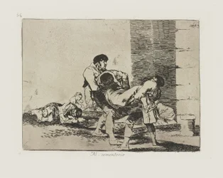 Au cimetière, pl. 56 de la série Les désastres de la guerre