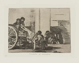 Carretadas al cementerio, pl. 64 de la série Los desastres de la guerra
