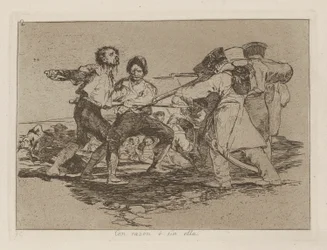 Con razón ? sin ella, pl. 2 de la série Los desastres de la guerra