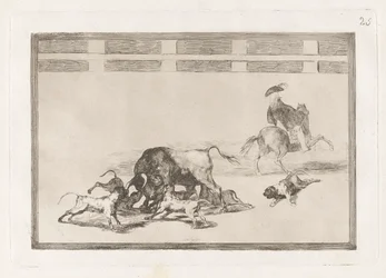 Ils lâchent des chiens sur le taureau, Planche 25 de La tauromachie