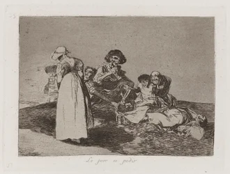Lo peor es pedir (Le Pire est de Mendier), Planche 55 de Los desastres de la guerra (Les Désastres de la Guerre)