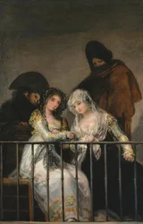 Majas sur un balcon, vers 1800-1810