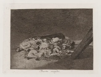 Muertos recogidos (Récolte des morts), planche 63 de Los desastres de la guerra (Les désastres de la guerre)