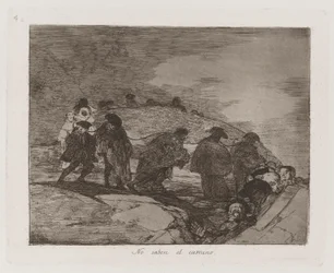 Ils ne connaissent pas le chemin, Planche 70 de Los desastres de la guerra