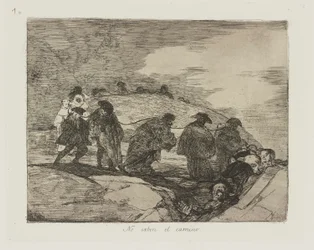 Ils ne savent pas le chemin, pl. 70 de la série Les désastres de la guerre