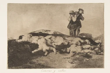 Planche 18 des Désastres de la guerre: Enterrement