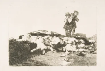 Planche 18 des Désastres de la guerre Los Desastres de la Guerra : Enterrez-les et restez silencieux..., 1810