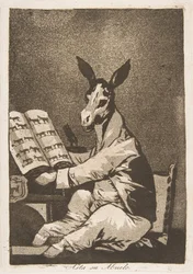 Planche 39 de Los Caprichos : Et ainsi était son grand-père. Asta su Abuelo., 1799